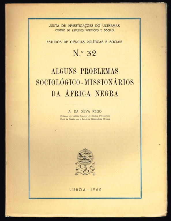 ALGUNS PROBLEMAS SOCIOLGICO - MISSIONRIOS DA AFRICA NEGRA